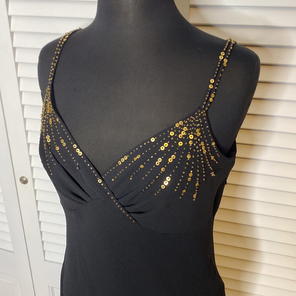 Erica Hannah | NWT Little Black Dress with Gold Accent | Size 8